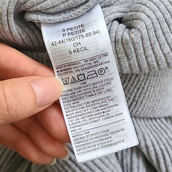 Gap Body Cozy ribbed joggers Heathet Gray Pants Small Petite Comfy Soft Lounge - Picture 2 of 5